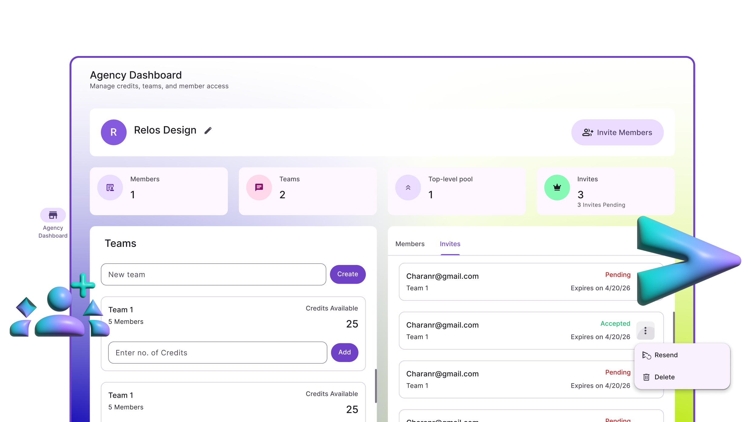 Team workspace preview